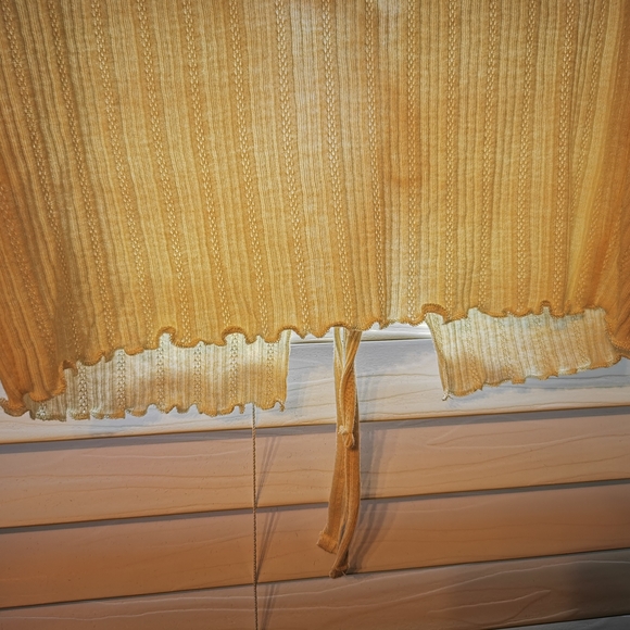 Off White Cream Ribbed Tie-Front Cardigan - Picture 8 of 11